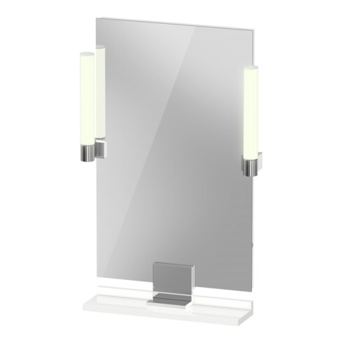 Duravit Miroir LED 9 W Sivida 45x65x3,6 cm, blanc chaud, au, stl, chromé brillant
