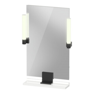 Duravit Miroir LED 9 W Sivida 45x65x3,6 cm, blanc chaud, au, stl, gris foncé