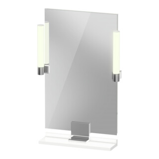 Duravit Miroir LED 9 W Sivida 45x65x3,6 cm, blanc, lumière chaude, acier, chromé