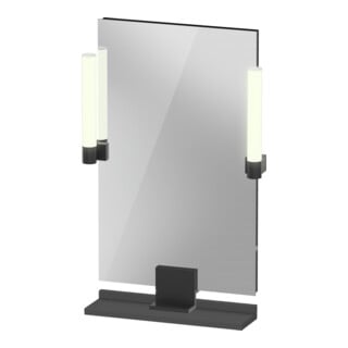 Duravit Miroir LED 9 W Sivida 45x65x3,6 cm, gris, gauche, allumé, style, GS