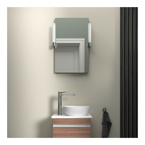 Duravit Miroir LED 9 W Sivida 45x65x3,6cm, N N, Leu., au, stl, Gr. chr