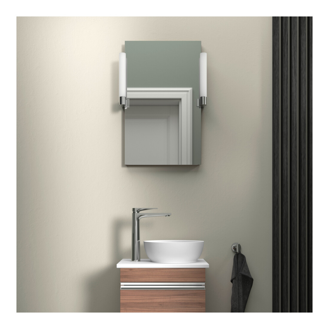 Duravit Miroir LED 9 W Sivida 45x65x3,6cm, N N, Leu., au, stl, Gr. chr