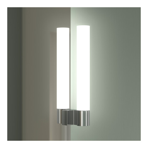 Duravit Miroir LED 9 W Sivida 65x65x3,6 cm, blanc, avec interrupteur, au, acier, chromé