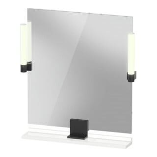 Duravit Miroir LED 9 W Sivida 65x65x3,6 cm, blanc chaud, au, stl, gris anthracite