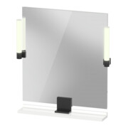 Duravit Miroir LED 9 W Sivida 65x65x3,6 cm, blanc chaud, au, stl, gris anthracite