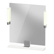 Duravit Miroir LED 9 W Sivida 65x65x3,6 cm, blanc chaud, interrupteur, acier, chromé