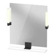 Duravit Miroir LED 9 W Sivida 65x65x3,6 cm, blanc, éclairage, au, acier, gris foncé