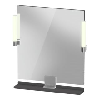 Duravit Miroir LED 9 W Sivida 65x65x3,6 cm, gris m, Leu., au, stl, G chr