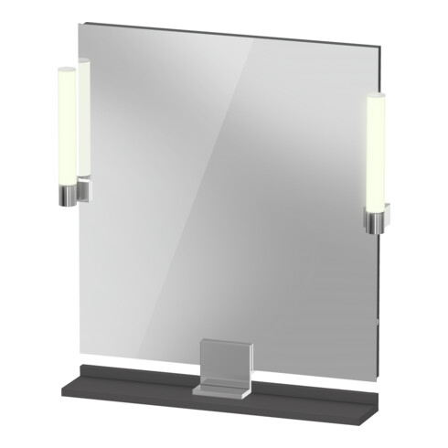 Duravit Miroir LED 9 W Sivida 65x65x3,6 cm, gris m, Leu., au, stl, G chr
