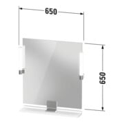 Duravit Miroir LED 9 W Sivida 65x65x3,6 cm, N N, Leu., au, stl, Gr. sw-5