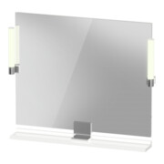 Duravit Miroir LED 9 W Sivida 85x65x3,6 cm, blanc chaud, avec prise, acier, chrome brillant