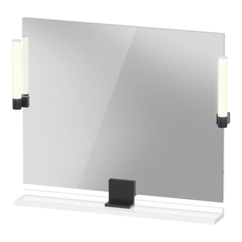 Duravit Miroir LED 9 W Sivida 85x65x3,6 cm, blanc chaud, sensoriel, acier, gris anthracite