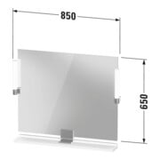Duravit Miroir LED 9 W Sivida 85x65x3,6 cm, blanc chaud, sensoriel, acier, gris anthracite-4