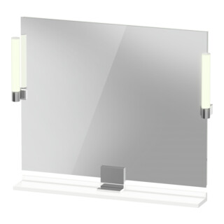 Duravit Miroir LED 9 W Sivida 85x65x3,6 cm, blanc, lumière naturelle, acier, chrome brillant