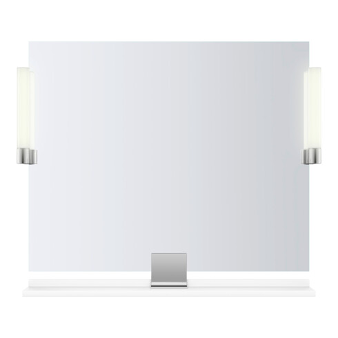 Duravit Miroir LED 9 W Sivida 85x65x3,6 cm, blanc, lumière naturelle, acier, chrome brillant