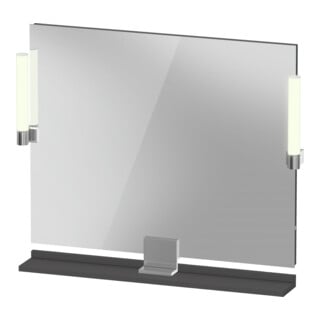 Duravit Miroir LED 9 W Sivida 85x65x3,6 cm, gris, gauche, automatique, acier, chromé