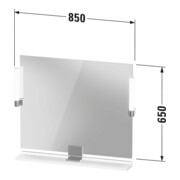 Duravit Miroir LED 9 W Sivida 85x65x3,6 cm, vert, Leu., au, stl, G c-4
