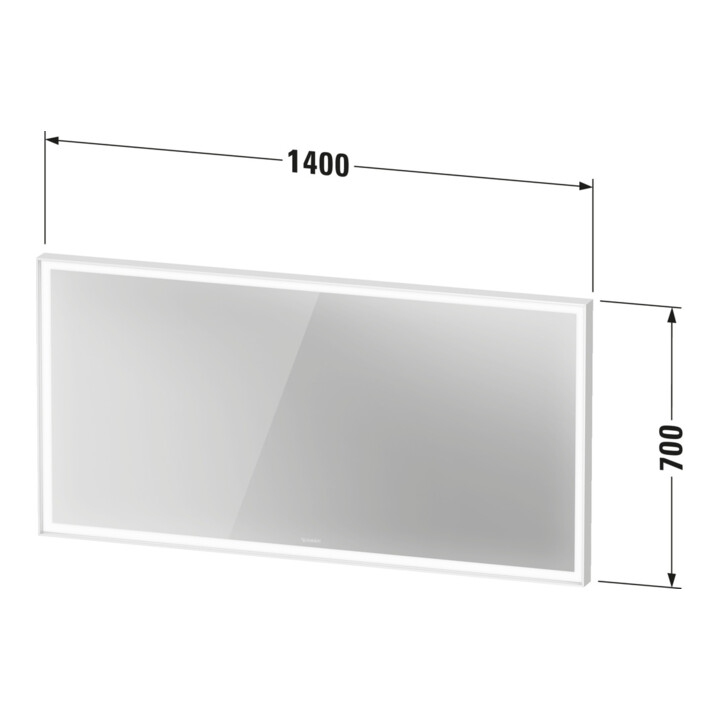 Duravit Miroir LED avec capteur blanc L-Cube 140x70x6 cm, 36W, dimmable, mural