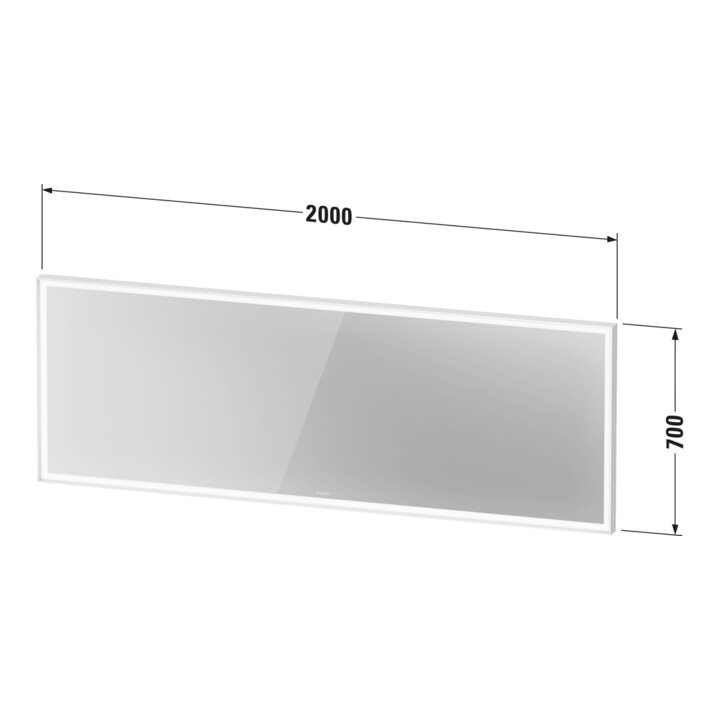 Duravit Miroir LED avec capteur blanc L-Cube 200x70x6 cm, 48 W, capteur, dimmable, wd