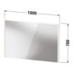 Duravit Miroir LED D-Code 2.0 100x70x5 cm, 7 W, graphite, éclairage haut-3