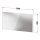 Duravit Miroir LED D-Code 2.0 120x70x5 cm, 9 W, Tau ma, éclairage supérieur-3