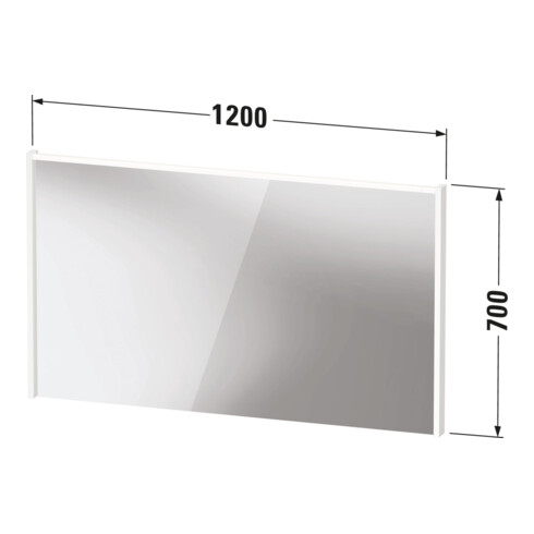 Duravit Miroir LED D-Code 2.0 120x70x5cm, 9 W, graph ma, éclairage haut