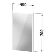 Duravit Miroir LED D-Code 2.0 40x70x5 cm, 3 W, blanc brillant, éclairage supérieur-3