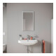 Duravit Miroir LED D-Code 2.0 40x70x5 cm, 3 W, blanc mat, éclairage supérieur