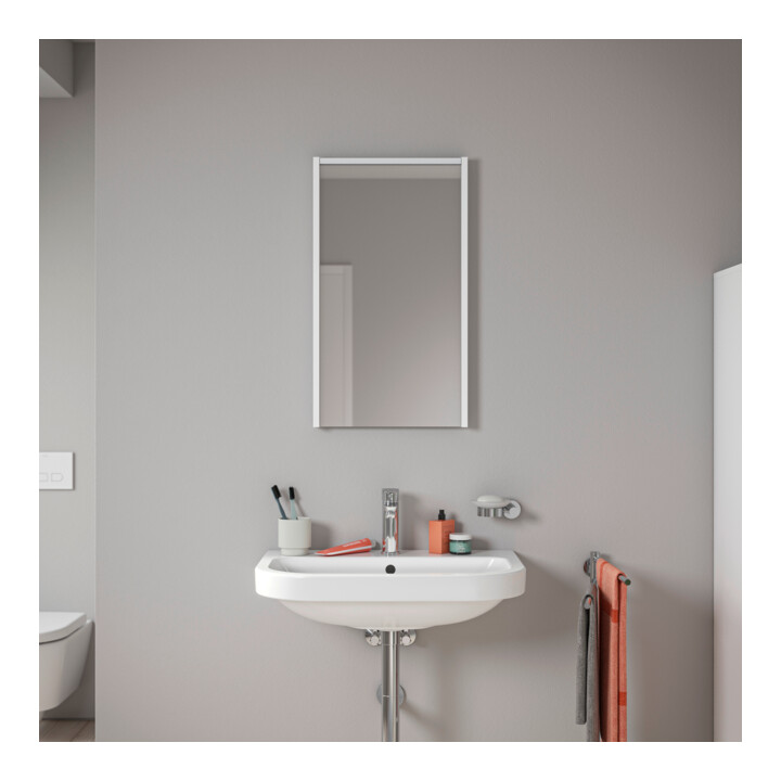 Duravit Miroir LED D-Code 2.0 40x70x5 cm, 3 W, blanc mat, éclairage supérieur