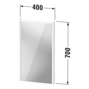 Duravit Miroir LED D-Code 2.0 40x70x5 cm, 3 W, blanc mat, éclairage supérieur-5