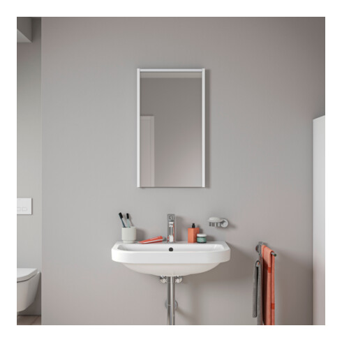 Duravit Miroir LED D-Code 2.0 40x70x5 cm, 3 W, blanc mat, éclairage supérieur