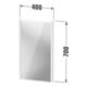 Duravit Miroir LED D-Code 2.0 40x70x5 cm, 3 W, blanc œuf, éclairage supérieur-3