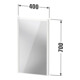 Duravit Miroir LED D-Code 2.0 40x70x5cm, 3 W, vert mat, éclairage supérieur-3