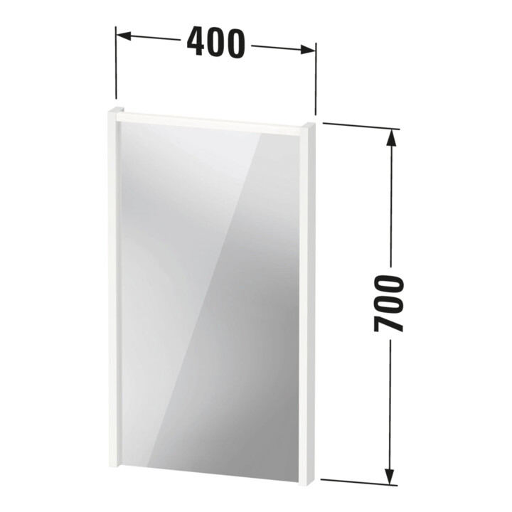 Duravit Miroir LED D-Code 2.0 40x70x5cm, 3 W, vert mat, éclairage supérieur