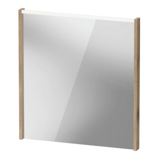 Duravit Miroir LED D-Code 2.0 65x70x5 cm, 5 W, blanc œuf, éclairage supérieur