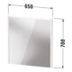 Duravit Miroir LED D-Code 2.0 65x70x5 cm, 5 W, blanc œuf, éclairage supérieur-3