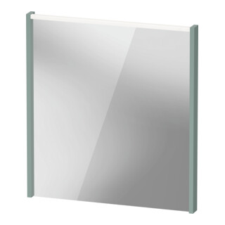 Duravit Miroir LED D-Code 2.0 65x70x5 cm, 5 W, vert fjord, éclairage haut