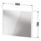 Duravit Miroir LED D-Code 2.0 80x70x5cm, 6 W, graph ma, éclairage haut-3