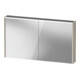 Duravit Miroir LED D-Code 2.0 m 2 portes, éclairage frontal, 120x70x14,8 cm, Taupe mat-1