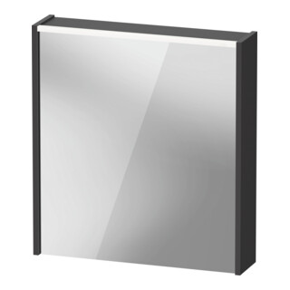 Duravit Miroir LED D-Code 2.0 m 65x70x5 cm, éclairage haut, gauche, graphite mat
