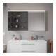 Duravit Miroir LED D-Code 2.0 m, prise, 2 portes, lumière frontale, 120x70x14,8 cm, blanc mat-2