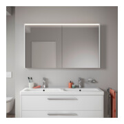Duravit Miroir LED D-Code 2.0 m, prise, 2 portes, lumière frontale, 120x70x14,8 cm, blanc mat-4