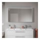 Duravit Miroir LED D-Code 2.0 m, prise, 2 portes, lumière frontale, 120x70x14,8 cm, blanc mat