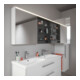 Duravit Miroir LED D-Code 2.0 m, prise, 2 portes, lumière frontale, 120x70x14,8 cm, blanc mat