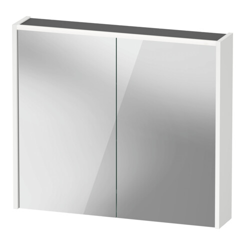 Duravit Miroir LED D-Code 2.0 m, prise, 2 portes, lumière frontale, 80x70x14,8 cm, blanc mat