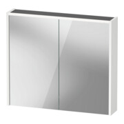 Duravit Miroir LED D-Code 2.0 m, prise, 2 portes, lumière frontale, 80x70x14,8 cm, blanc mat