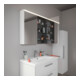 Duravit Miroir LED D-Code 2.0 m, prise, 2 portes, lumière frontale, 80x70x14,8 cm, blanc mat-5