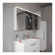 Duravit Miroir LED D-Code 2.0 m, prise, 2 portes, lumière frontale, 80x70x14,8 cm, blanc mat-5