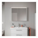 Duravit Miroir LED D-Code 2.0 m, prise, 2 portes, lumière frontale, 80x70x14,8 cm, blanc mat
