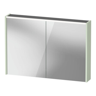 Duravit Miroir LED D-Code 2.0 m prise 2 T, éclairage sup., 100x70x14,8 cm, vert mat
